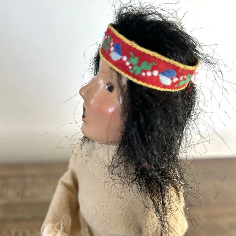 Byers Choice Carolers Native American Boy Figurine Fisherman Thanksgiving 1999